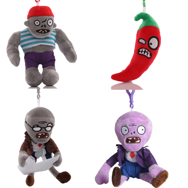 Phone Accessories Charms - พวงกุญแจตุ๊กตาผ้าพลัชนุ่มลายการ์ตูน Plants Vs. Zombies รูปตัวการ์ตูนน่ารัก สำหรับห้อยกระเป๋า