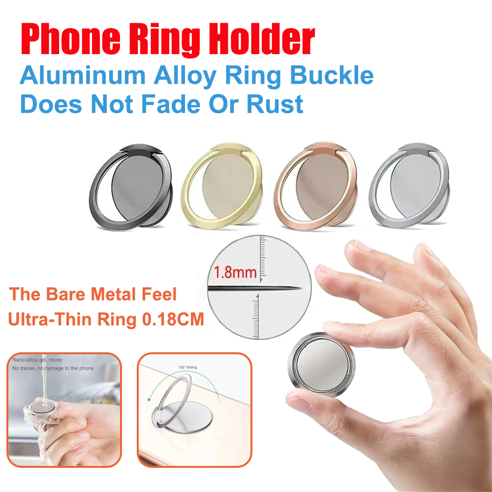 ที่วางโทรศัพท์แบบวงแหวนโลหะบาง - Phone Accessories Holder Car บทวิจารณ์และราคา